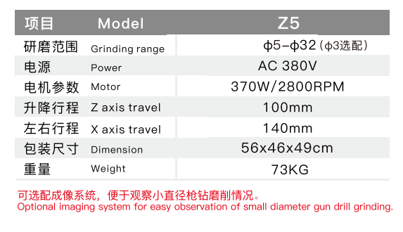 TX-Z5 枪钻研磨机